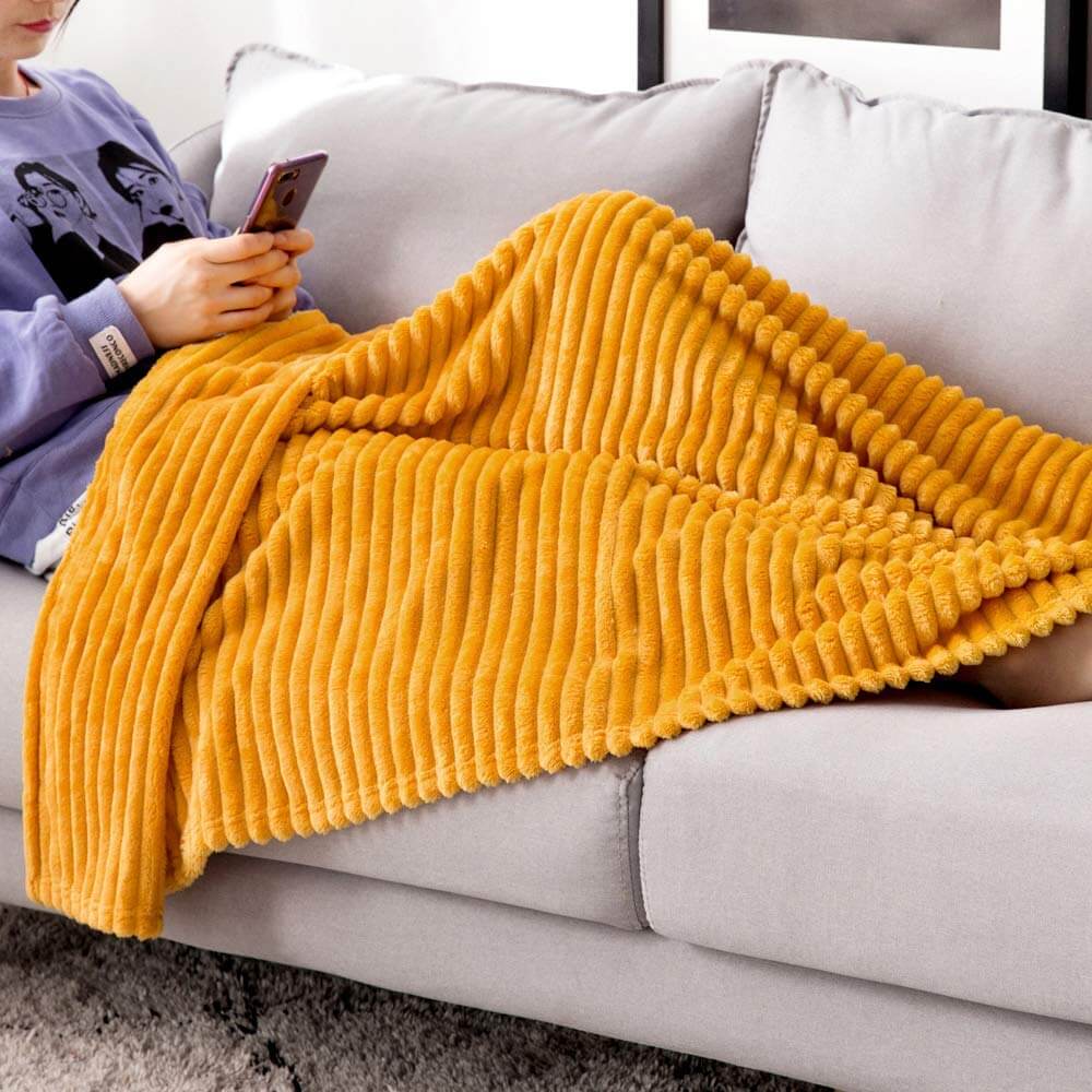 plaid moutarde chaud