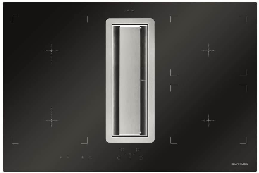 table de cuisson à induction avec hotte aspirante FLIK 854 ES Flow-In de Silverline