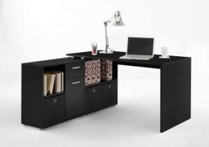 bureau d'angle noir