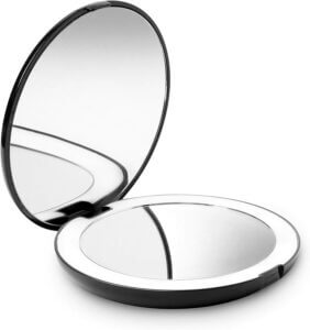 miroir de poche avec éclairage