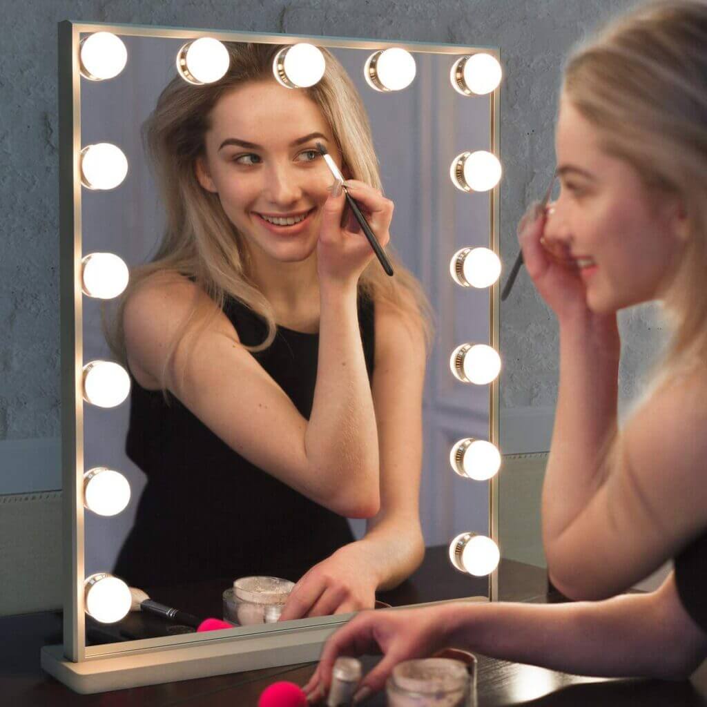 maquillage miroir ampoule