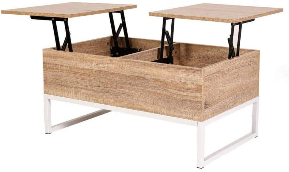 table basse avec 2 plateaux relevables