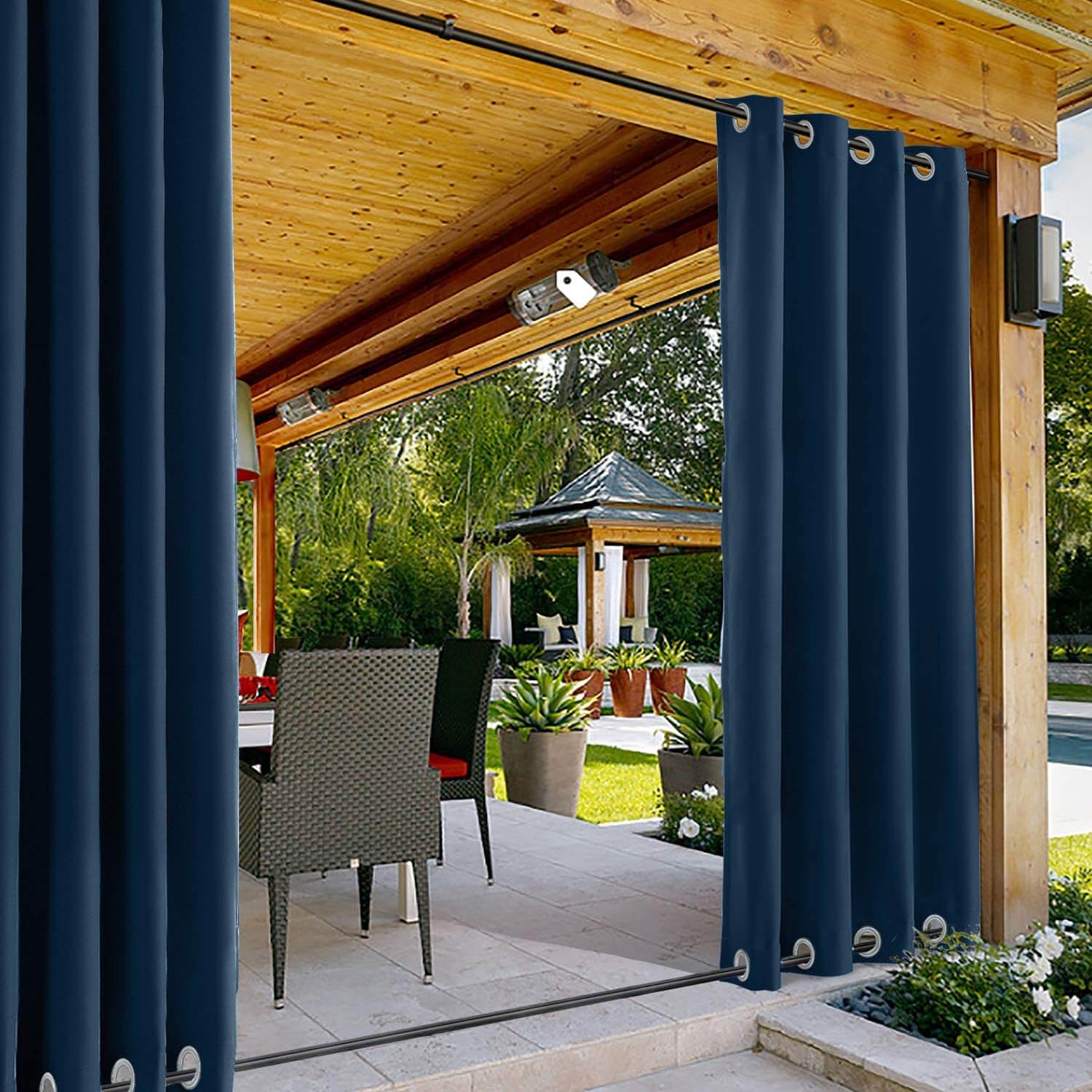 rideau pour kiosque exterieur