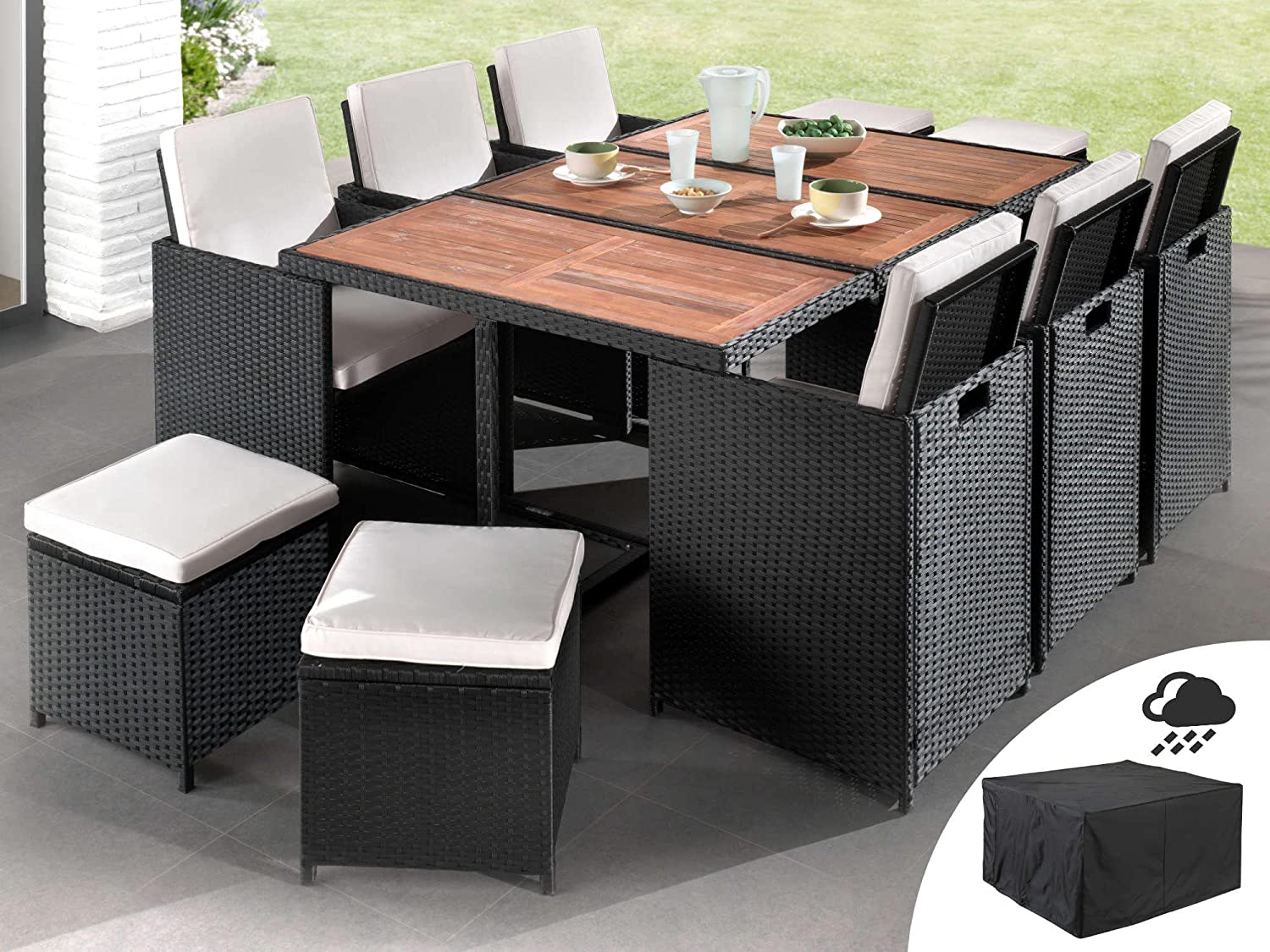 Salon de Jardin encastrable 4, 6 et 8 places : sélection 2025