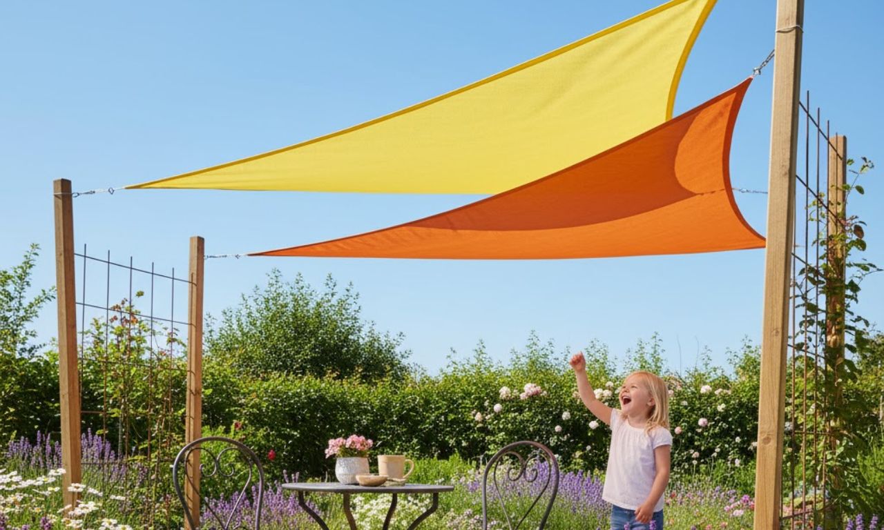 Voile d’ombrage  en forme de triangle 
