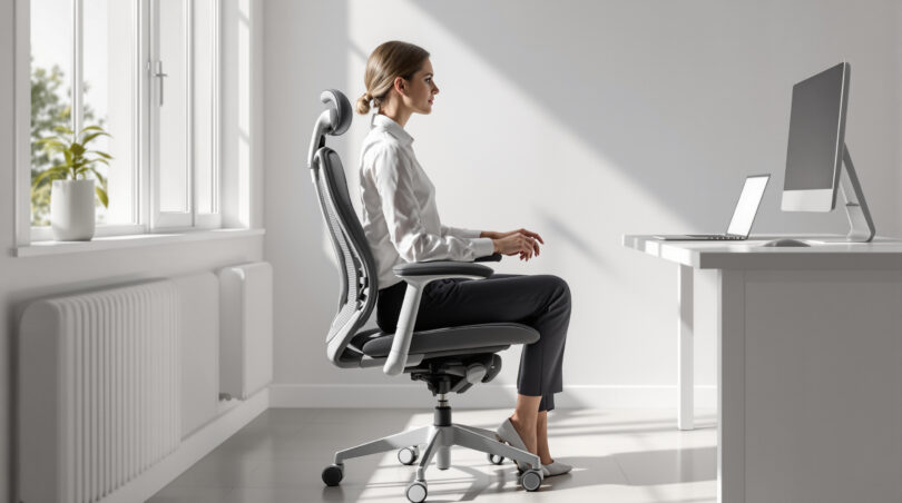 découvrez notre chaise de bureau ergonomique, conçue pour prévenir les maux de dos au travail et améliorer votre confort tout au long de la journée.