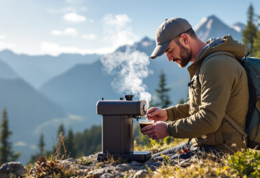 découvrez la machine à café portable, idéale pour savourer un espresso frais lors de vos voyages et randonnées. compacte, pratique et facile à utiliser, elle accompagne toutes vos aventures.