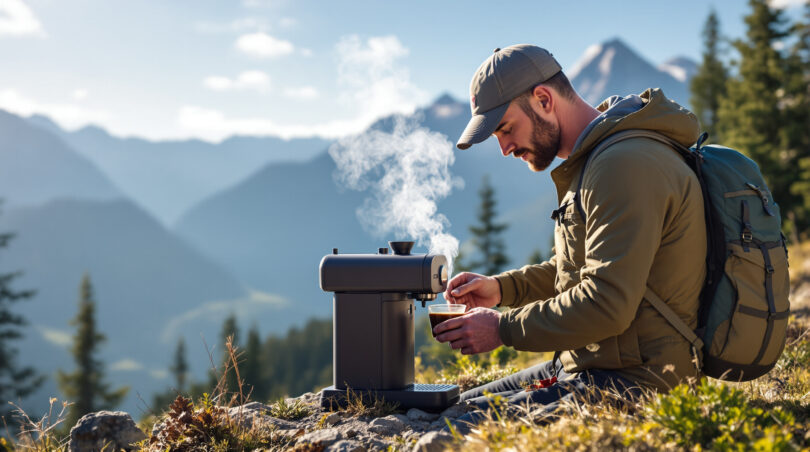 découvrez la machine à café portable, idéale pour savourer un espresso frais lors de vos voyages et randonnées. compacte, pratique et facile à utiliser, elle accompagne toutes vos aventures.