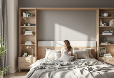 découvrez nos idées déco pour optimiser l'espace avec une tête de lit dotée de rangement pratique et esthétique, alliant fonctionnalité et design.