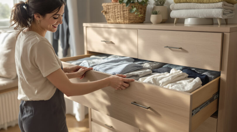 découvrez comment choisir entre une commode et un chiffonnier pour optimiser le rangement de votre linge plié tout en économisant de l'espace dans votre chambre.