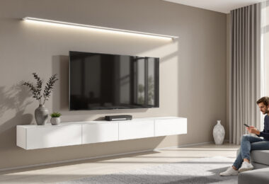 découvrez nos meubles tv suspendus alliant design moderne et facilité de nettoyage pour un salon élégant et fonctionnel.