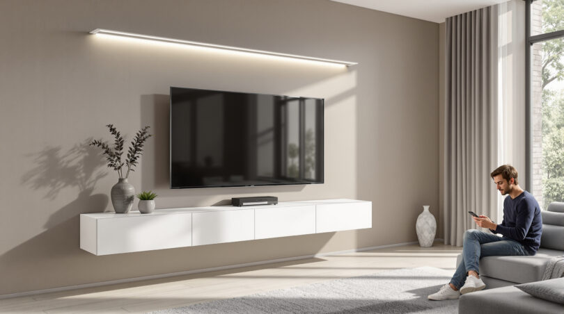découvrez nos meubles tv suspendus alliant design moderne et facilité de nettoyage pour un salon élégant et fonctionnel.