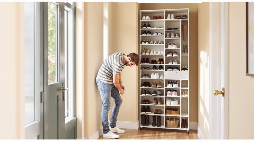 découvrez nos astuces pour optimiser votre entrée étroite et ranger jusqu'à 50 paires de chaussures avec un meuble à chaussures pratique et design.